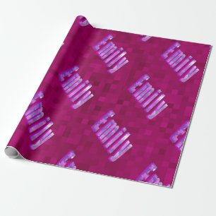 Emily Name Logos on Hot Magenta, Geschenkpapier