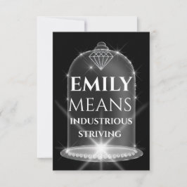 Emily Name Meaning Diamond Birthday Party Einladung