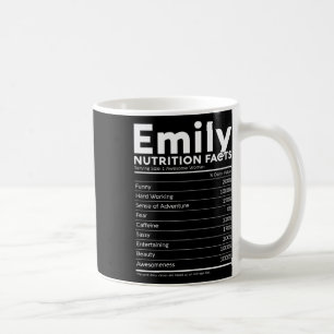Emily Name Nutrition Facts Personalisiert Women Gi Kaffeetasse