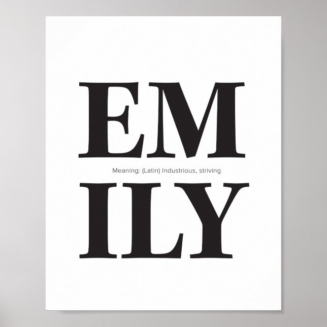 Emily Name Poster (Vorne)