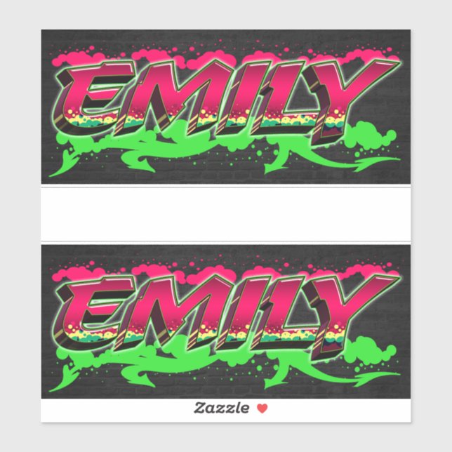 Emily Vorname Name Graffiti Aufkleber Sticker (Blatt)