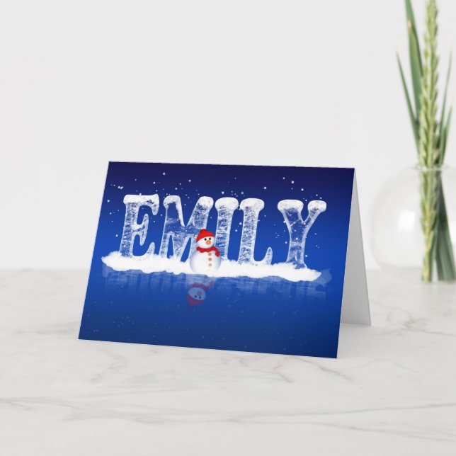 Emily - Weihnachtskarte personalisiert für eine Feiertagskarte (Vorderseite)