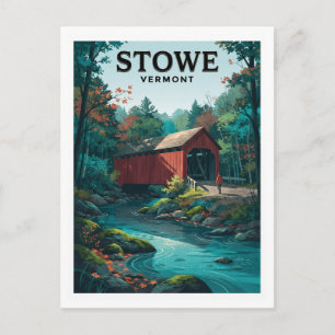 Emilys Covered Bridge Stowe Vermont Postkarte