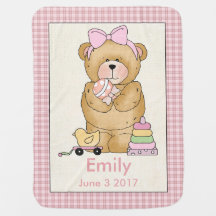 Emilys personalisierte Baby-Bärn-Decke