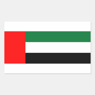Emirati-Flagge, Flagge der Vereinigten Arabischen Rechteckiger Aufkleber