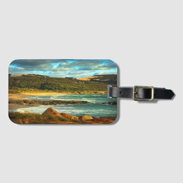 Emita Strand| Flinders-Insel, Tasmanien Gepäckanhänger (Vorderseite (Horizontal))