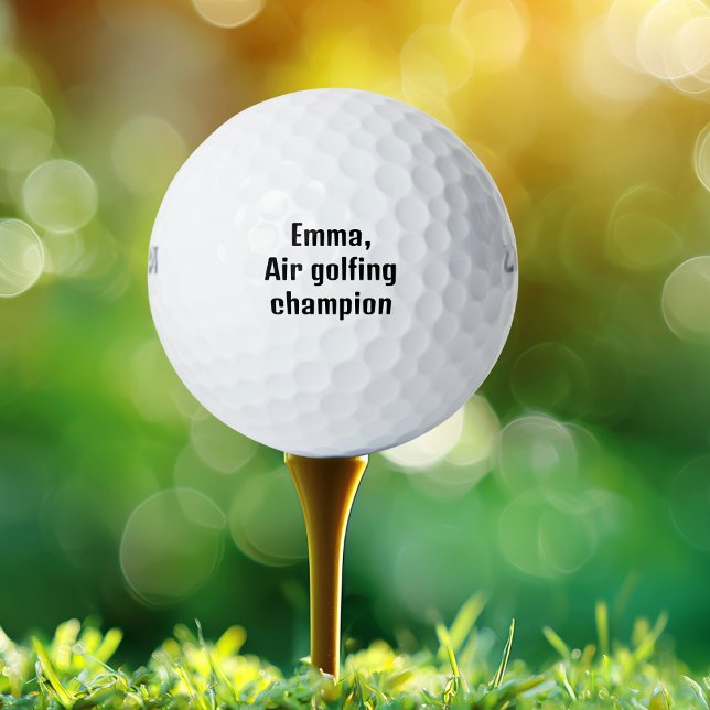 'Emma, Air Golfing Champion', lustig, Personalisie Golfball (Von Creator hochgeladen)