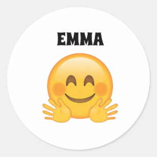 Emma- Autocollants ronds classiques personnalisés