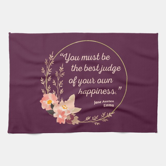 Emma by Jane Austen Quote I - Niedlich Style Geschirrtuch (Horizontal)