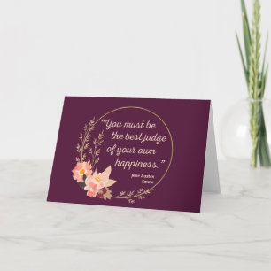 Emma by Jane Austen Quote I - Niedlich Style Karte