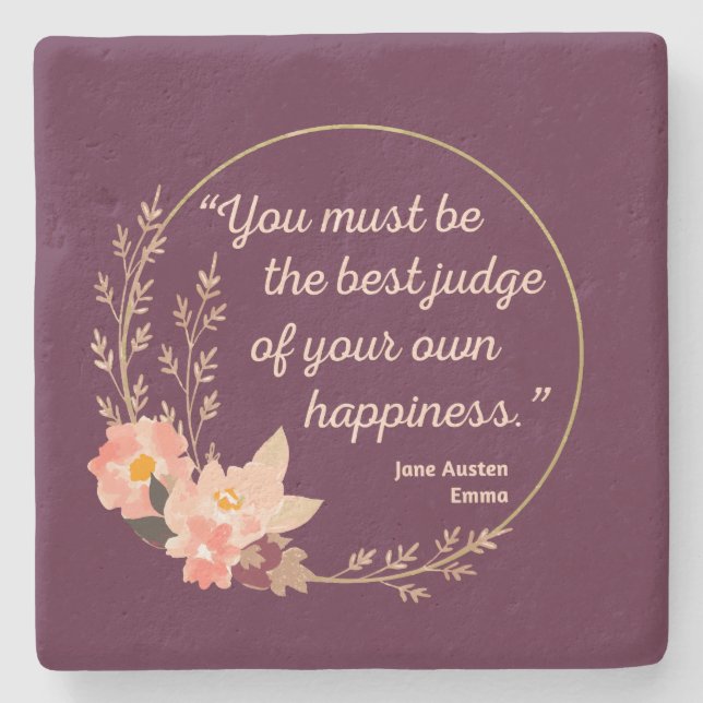 Emma by Jane Austen Quote I - Niedlich Style Steinuntersetzer (Vorderseite)