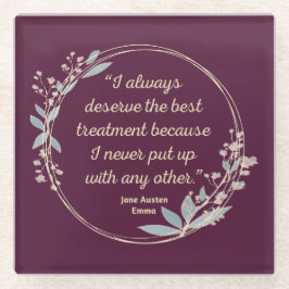 Emma By Jane Austen Quote II - Cute Style Glasuntersetzer
