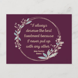 Emma By Jane Austen Quote II - Cute Style Postkarte