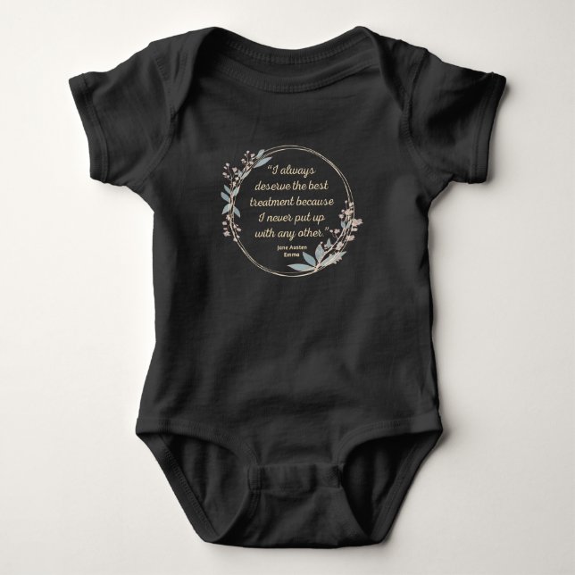 Emma by Jane Austen Zitat II - Niedlicher Stil Baby Strampler (Vorderseite)