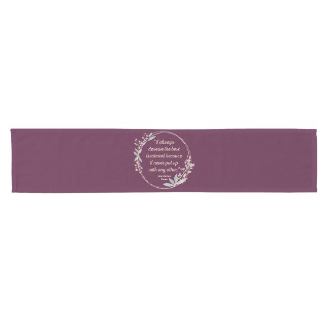 Emma by Jane Austen Zitat II - Niedlicher Stil Kurzer Tischläufer (Horizontal)