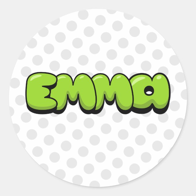 Emma Classic Round Sticker (Vorderseite)
