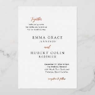 Emma Elegant Wedding Folieneinladung