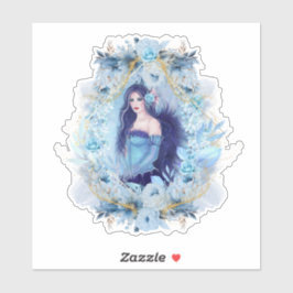 Emma Engel mit Blume Aufkleber