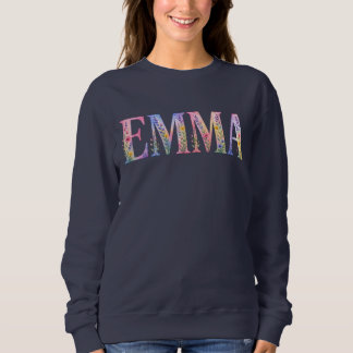 Emma Floral Aquarell-Name Sweatshirt