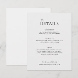 EMMA Minimalistisch Dove Gray Details Umschließung Begleitkarte