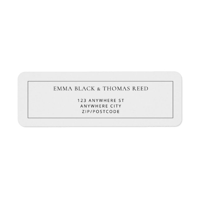 EMMA Moderne Minimalistische UAWG Rücksendeadresse (Vorne)