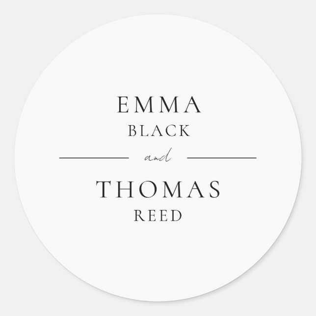 EMMA Moderner Minimalistischer Umschlag Aufkleber (Vorderseite)