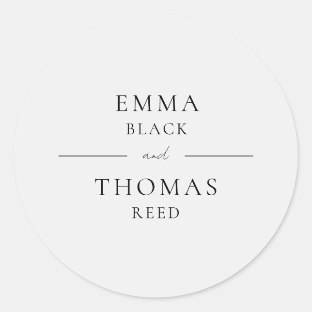 EMMA Moderner Minimalistischer Umschlag Aufkleber (Vorderseite)