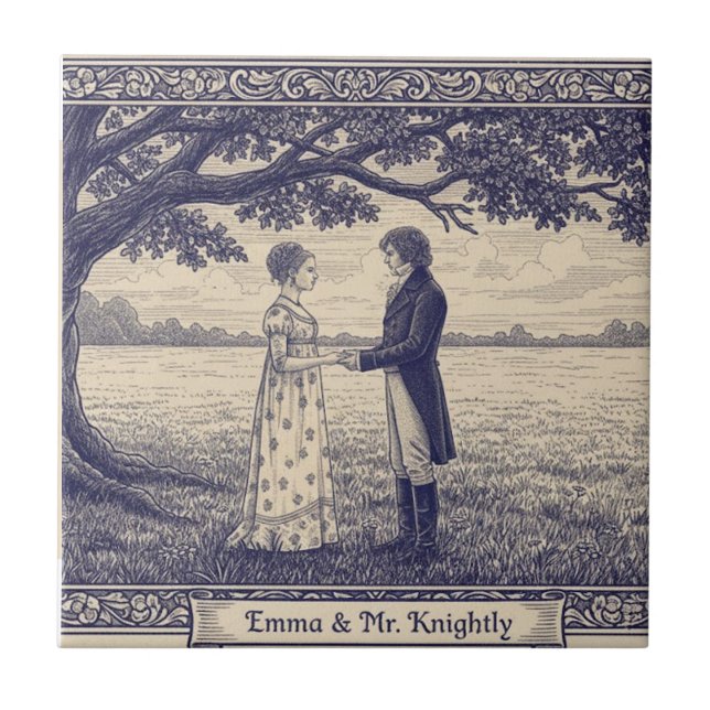 Emma & Mr. Knightley Fliese (Vorderseite)
