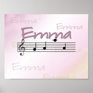 Emma Musical Name Kinderzimmer Room Poster