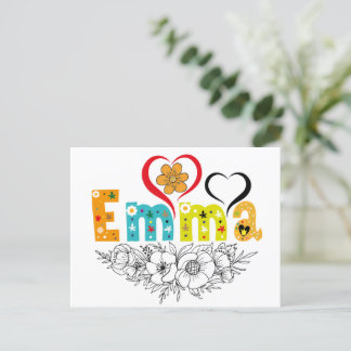 Emma Name Custom für Frau namens Emma Postkarte