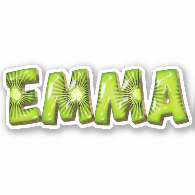 Emma Name Kiwi Design Autocollant (Devant)