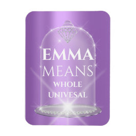 Emma Name Meaning Wedding Bridal Geburtstag Lila Magnet