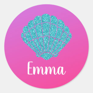 Emma Nom Stickers Étiquette Livre scolaire Sirène