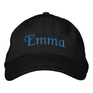 Emma Personalisiert bestickt Baseball Cap Blue Bestickte Baseballkappe