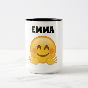 Emma personalisierte emoji Kaffee-Tasse Zweifarbige Tasse