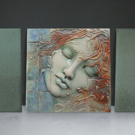 EMMA Sage Abstrakt Square Collection Imitate Relie Fliese