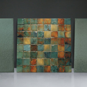 EMMA Sage Abstrakt Square Collection Imitate Relie Fliese
