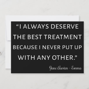 Emma von Jane Austen Quote II Einladung