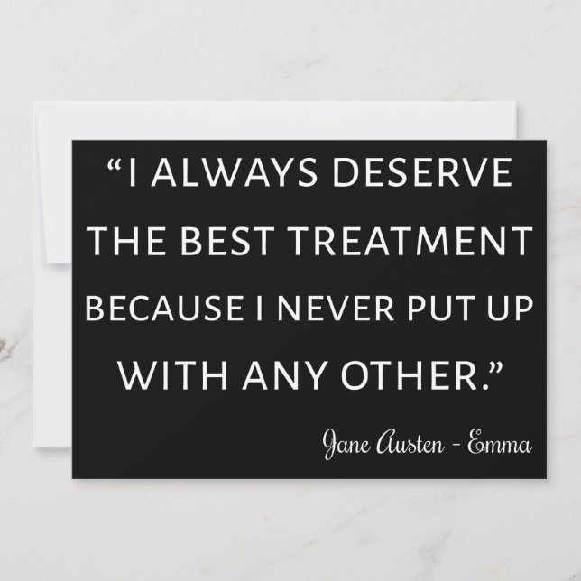 Emma von Jane Austen Quote II Einladung (Vorderseite)