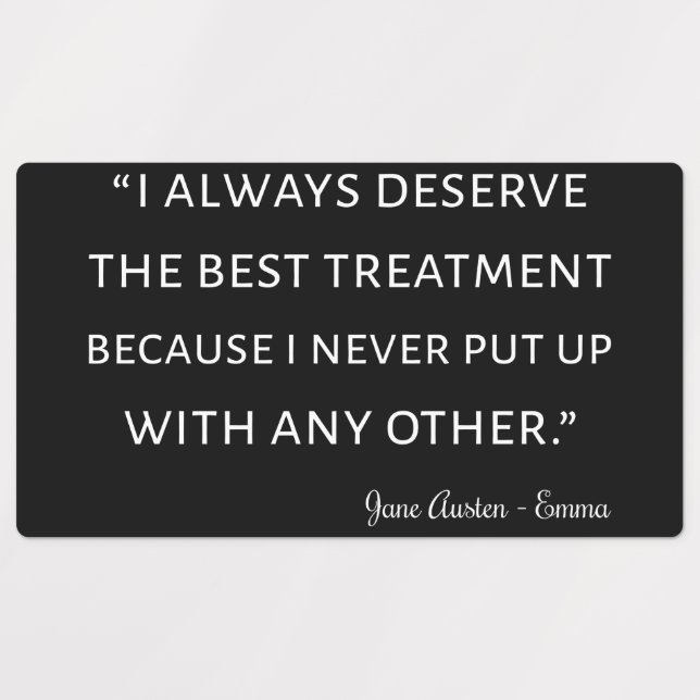 Emma von Jane Austen Quote II Etiketten (Design 1)
