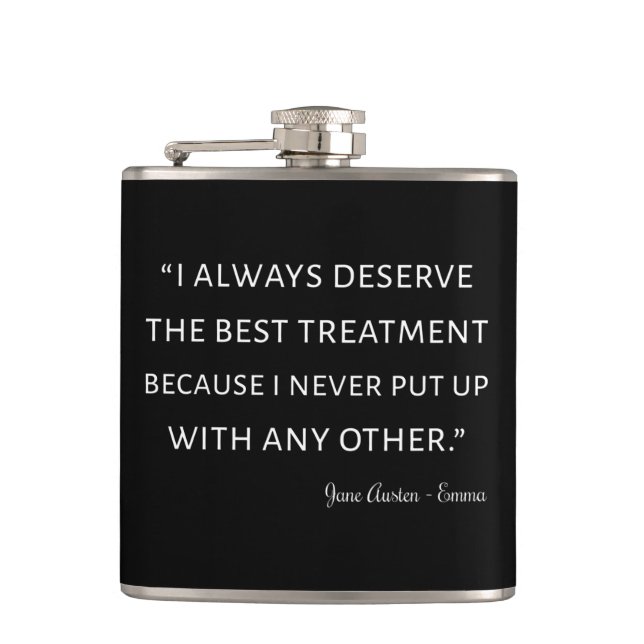 Emma von Jane Austen Quote II Flachmann (Vorderseite)