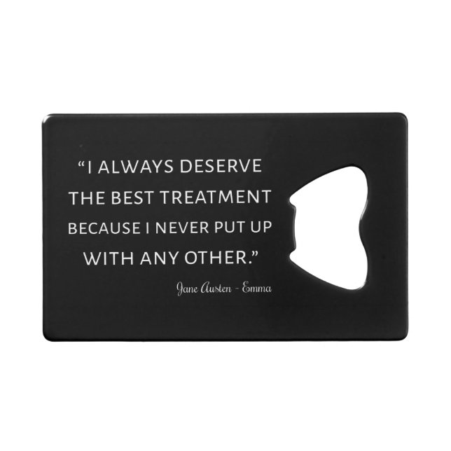 Emma von Jane Austen Quote II Geldbeutel Flaschenöffner (Vorderseite (Horizontal))