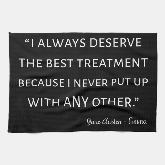 Emma von Jane Austen Quote II Geschirrtuch (Horizontal)