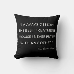Emma von Jane Austen Quote II Kissen