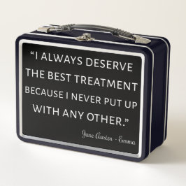 Emma von Jane Austen Quote II Metall Brotdose