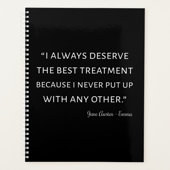 Emma von Jane Austen Quote II Planer (Vorderseite)