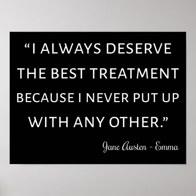 Emma von Jane Austen Quote II Poster (Vorne)