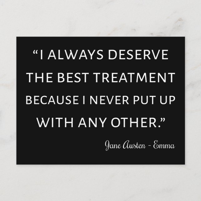 Emma von Jane Austen Quote II Postkarte (Vorderseite)
