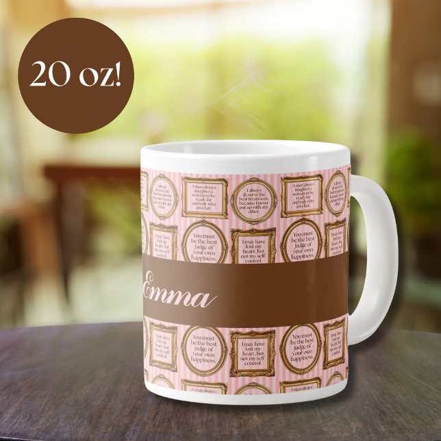 Emma von Jane Austen Quotes Personalisierte Jumbo- Jumbo-Tasse (Von Creator hochgeladen)