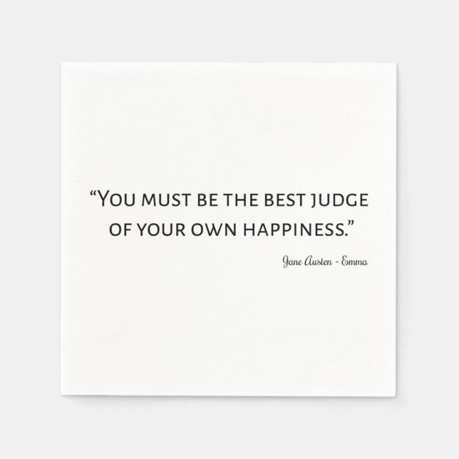 Emma von Jane Austen Zitat I Serviette (Vorderseite)